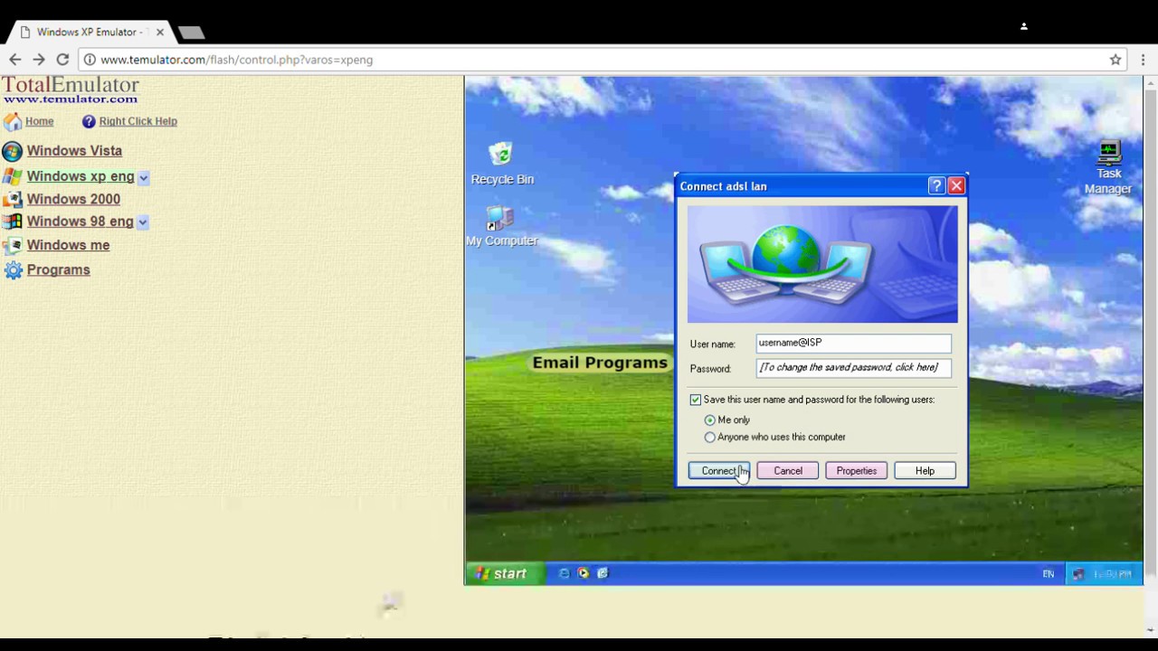 windows vista online emulator