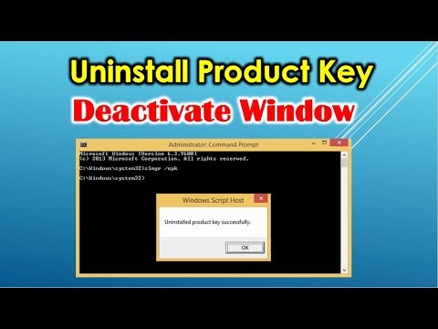 windows uninstall key